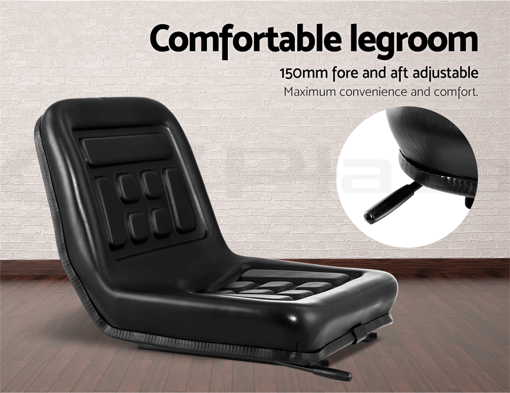 Giantz Tractor Seat Forklift Excavator Universal Suspension Backrest Truck Chair 9355720065565
