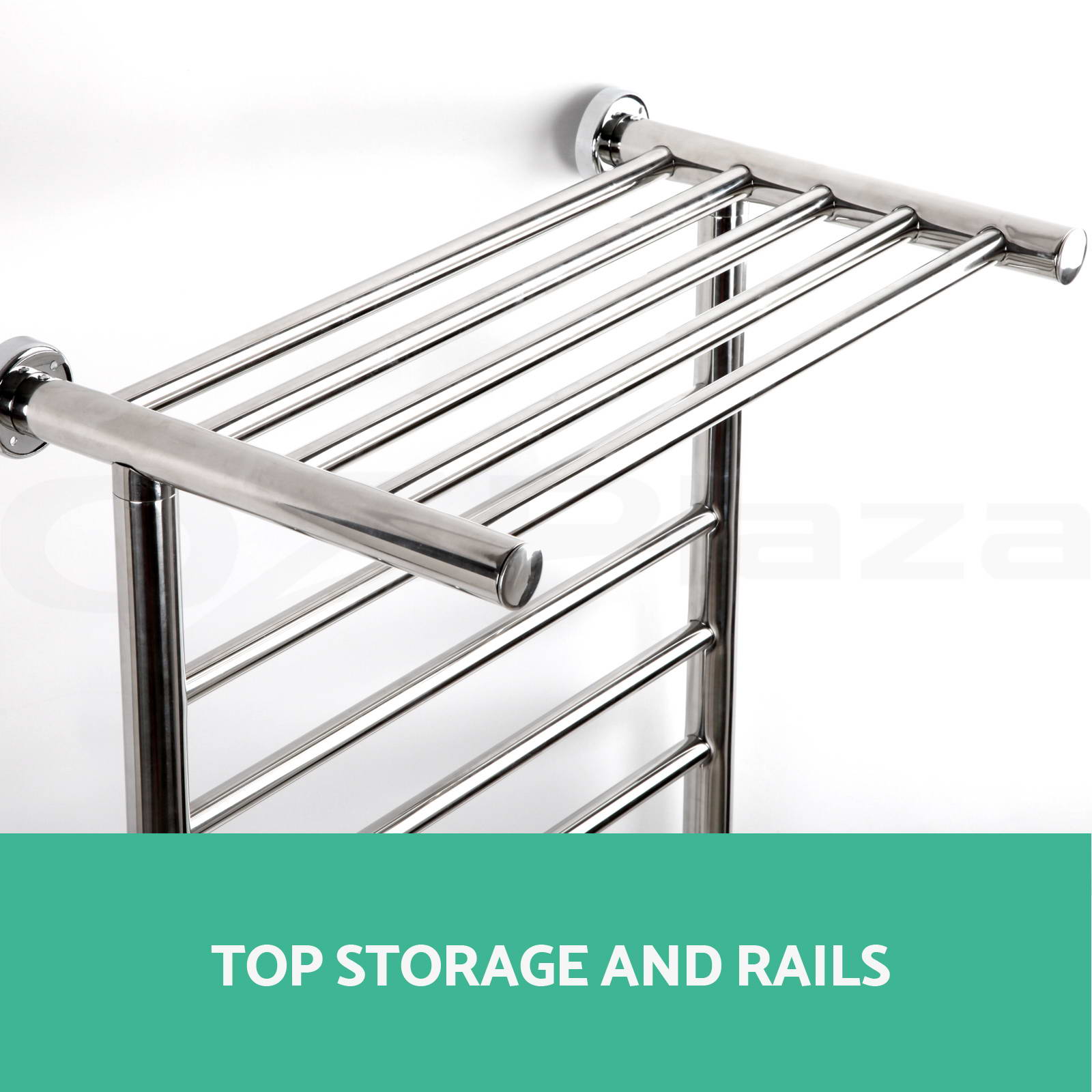 Heated Towel Rack Rail Black Stainless Steel Electric Rails Warmer