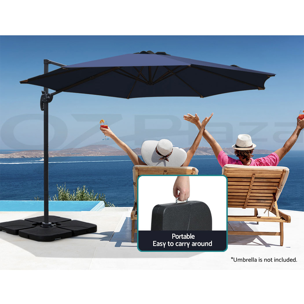 Instahut Outdoor Umbrella 3m Umbrellas Cantilever Beach Garden Sun Deck Patio UV - Picture 72 of 76