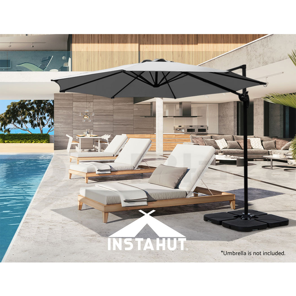 Instahut Outdoor Umbrella 3m Umbrellas Cantilever Beach Garden Sun Deck Patio UV - Picture 75 of 76