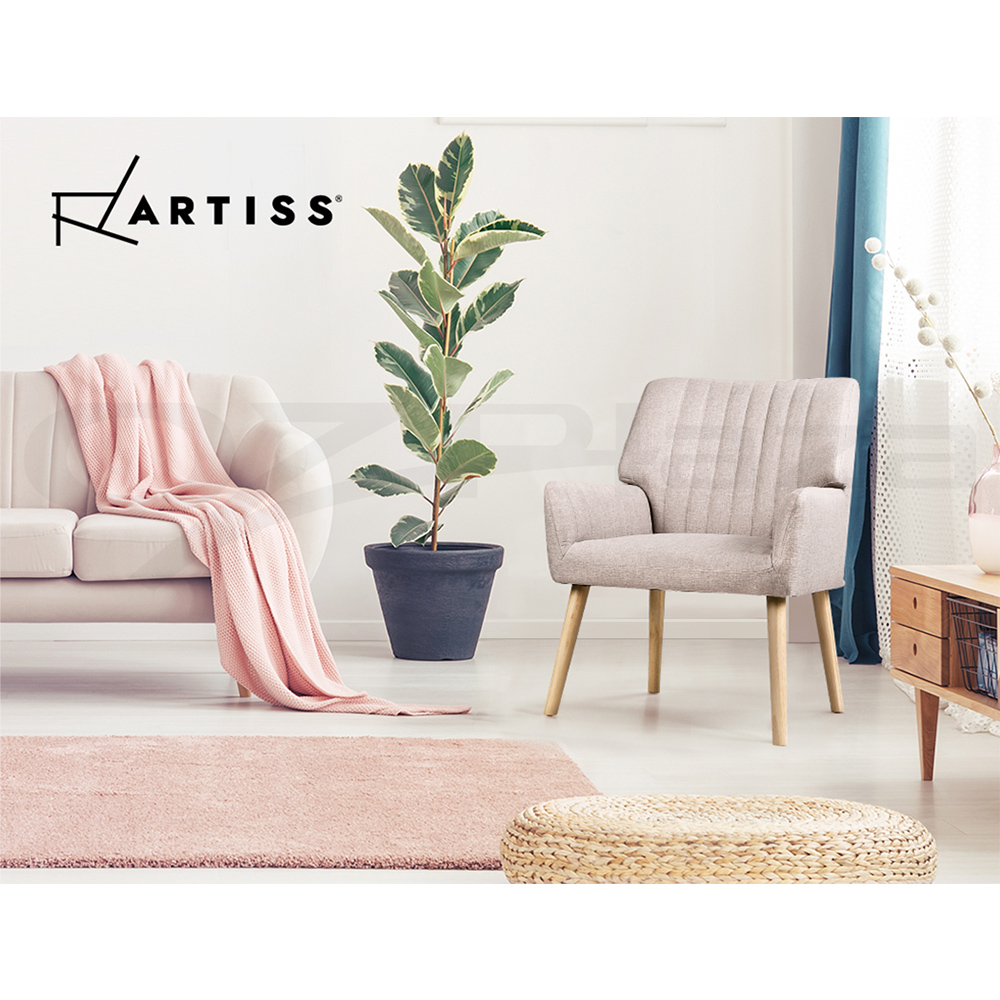 Artiss Armchair Lounge Chair Armchairs Accent Chairs Sofa Couch Fabric Sebastini - Picture 22 of 33