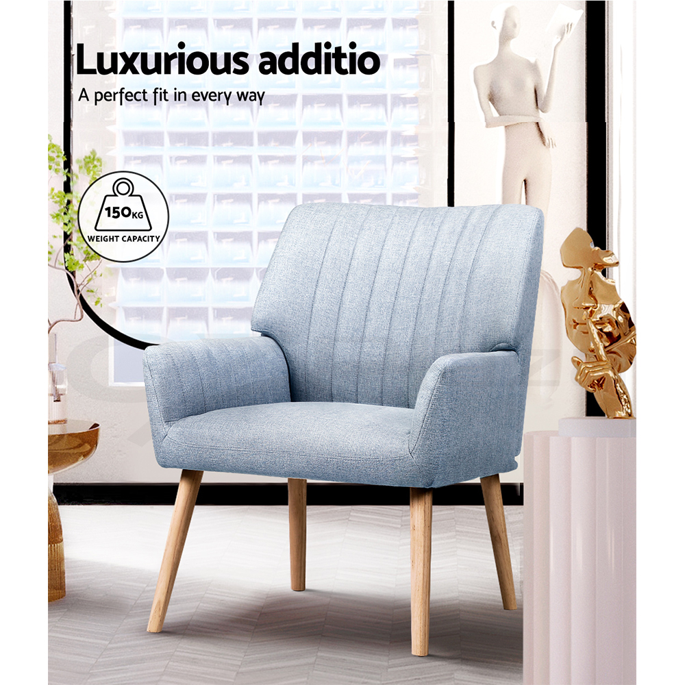 Artiss Armchair Lounge Chair Armchairs Accent Chairs Sofa Couch Fabric Sebastini - Picture 24 of 33