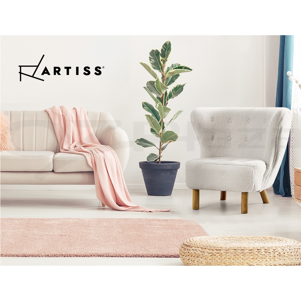 Artiss Armchair Lounge Accent Chair Armchairs Couch Chairs Sofa Bedroom Boucle - Picture 33 of 33