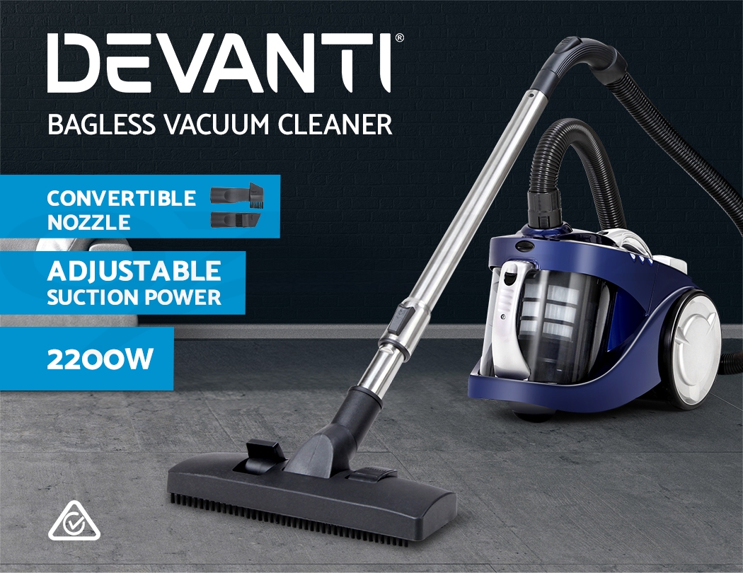 Devanti Bagless Vacuum Cleaner Cyclone Cyclonic Car Vac Home Office