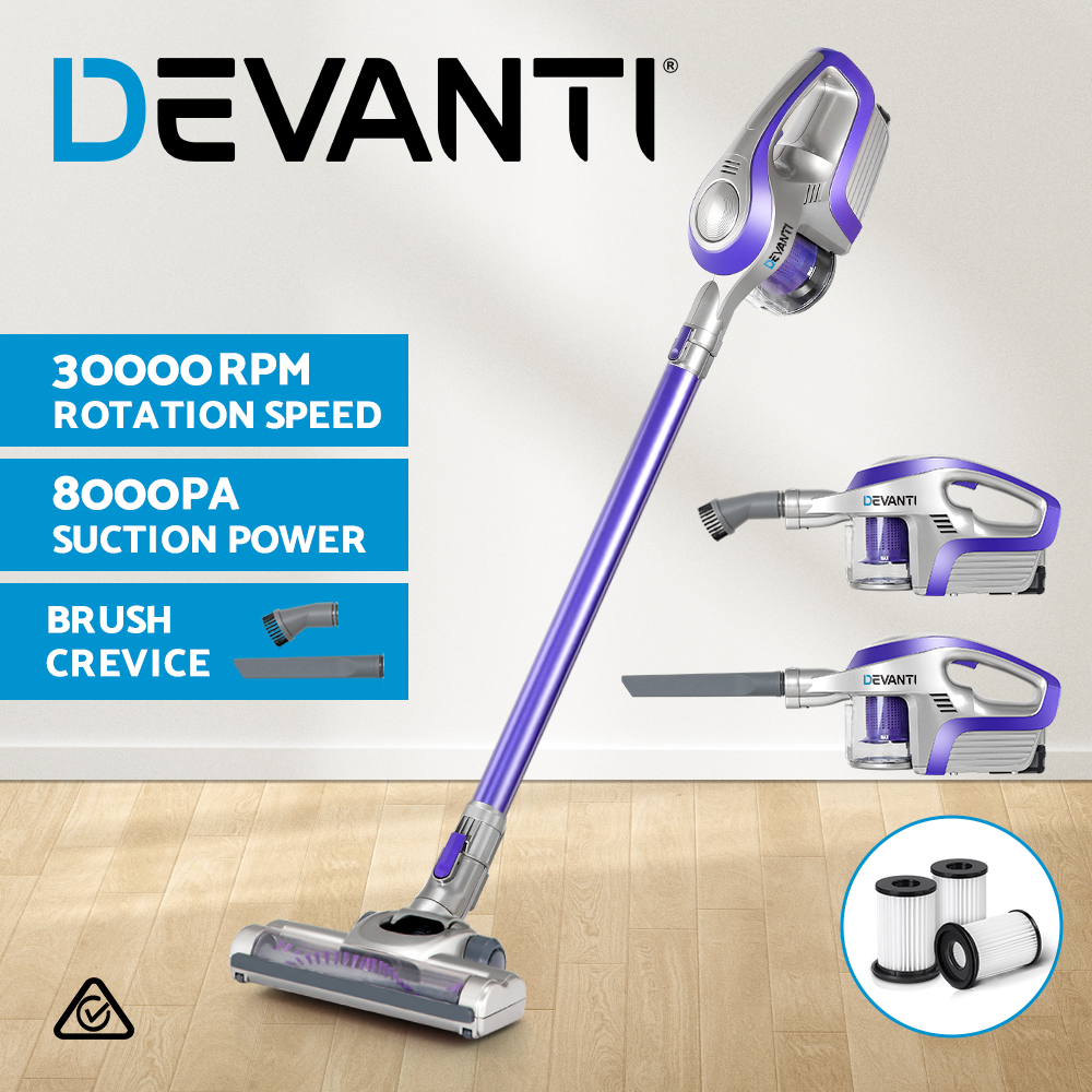 Devanti Handheld Vacuum Cleaner Cordless Bagless Stick Handstick Vac Recharge - Picture 19 of 26