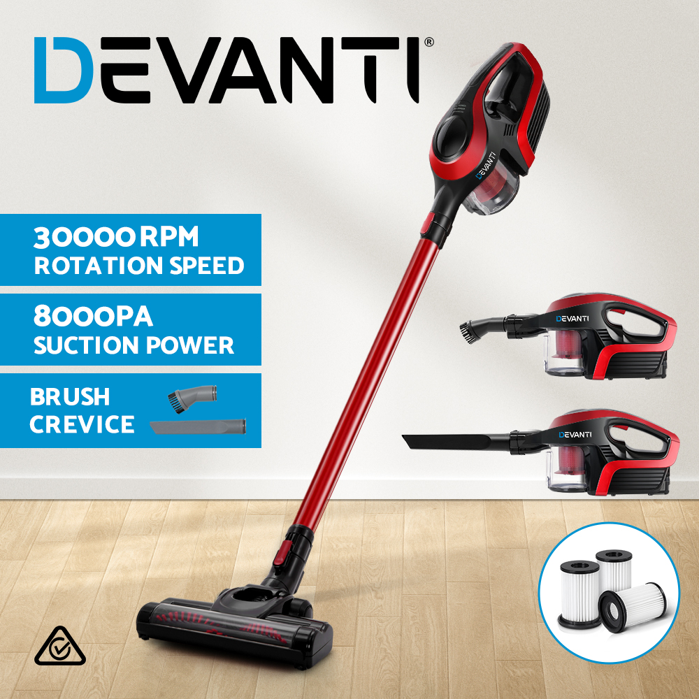 Devanti Handheld Vacuum Cleaner Cordless Bagless Stick Handstick Vac Recharge - Picture 21 of 26