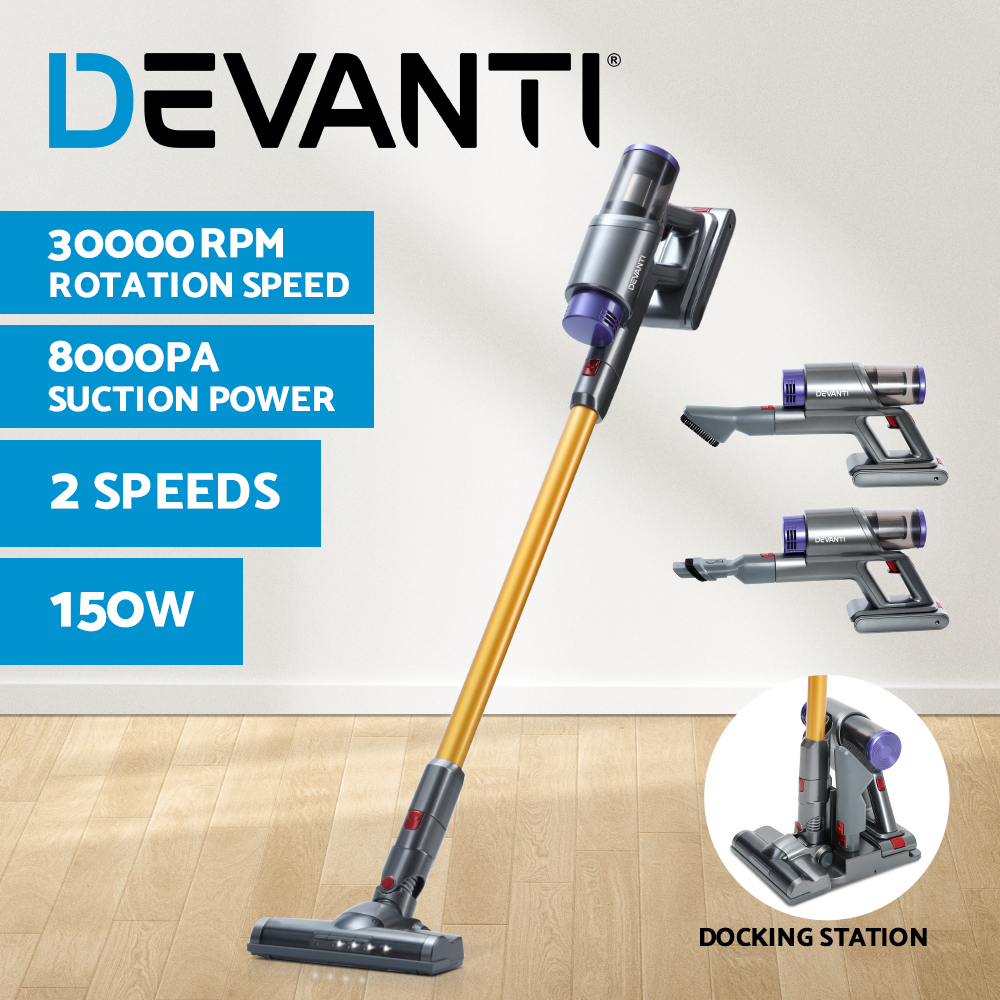 Devanti Handheld Vacuum Cleaner Cordless Bagless Stick Handstick Vac Recharge - Picture 14 of 26