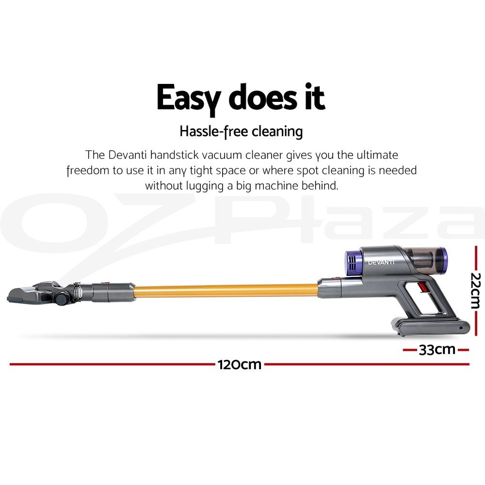 Devanti Handheld Vacuum Cleaner Cordless Bagless Stick Handstick Vac Recharge - Picture 15 of 26