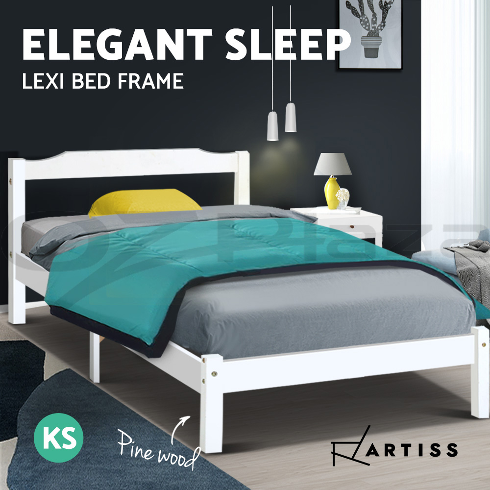 Artiss Bed Frame Double Single King Single Size Wooden Timber Mattress Base - Picture 16 of 21