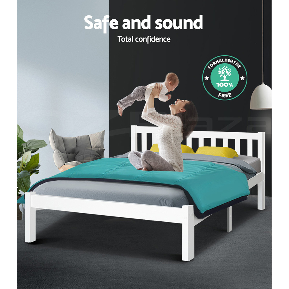 Artiss Bed Frame Wooden Queen Double King Single Full Size Timber Base SOFIE - Picture 30 of 62