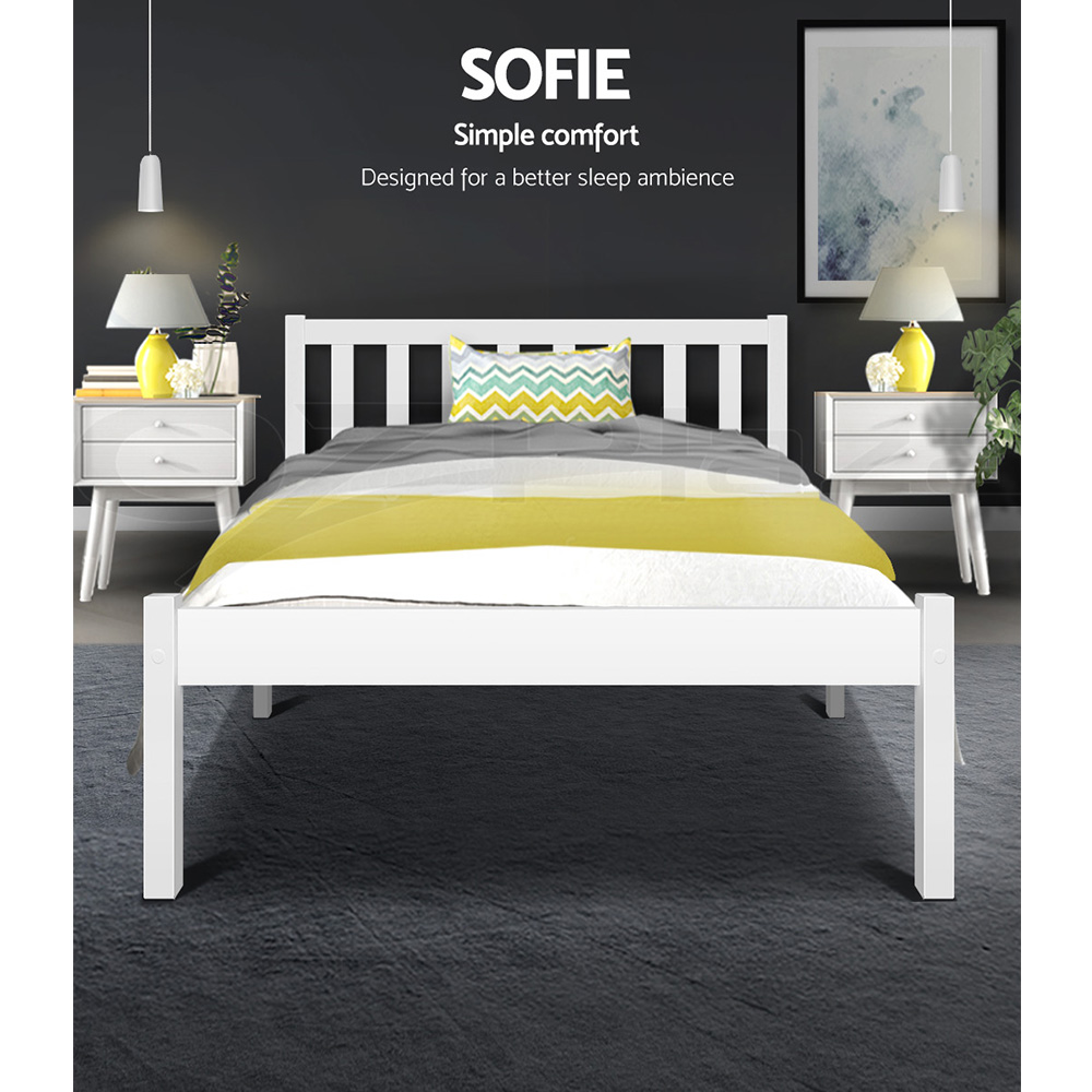 Artiss Bed Frame Wooden Queen Double King Single Full Size Timber Base SOFIE - Picture 45 of 62