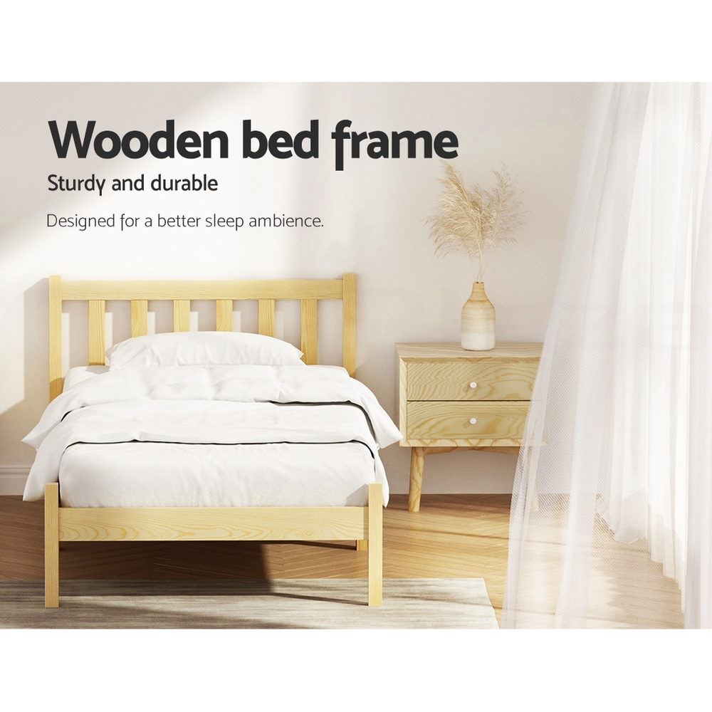 Artiss Bed Frame Wooden Queen Double King Single Full Size Timber Base SOFIE - Picture 53 of 62