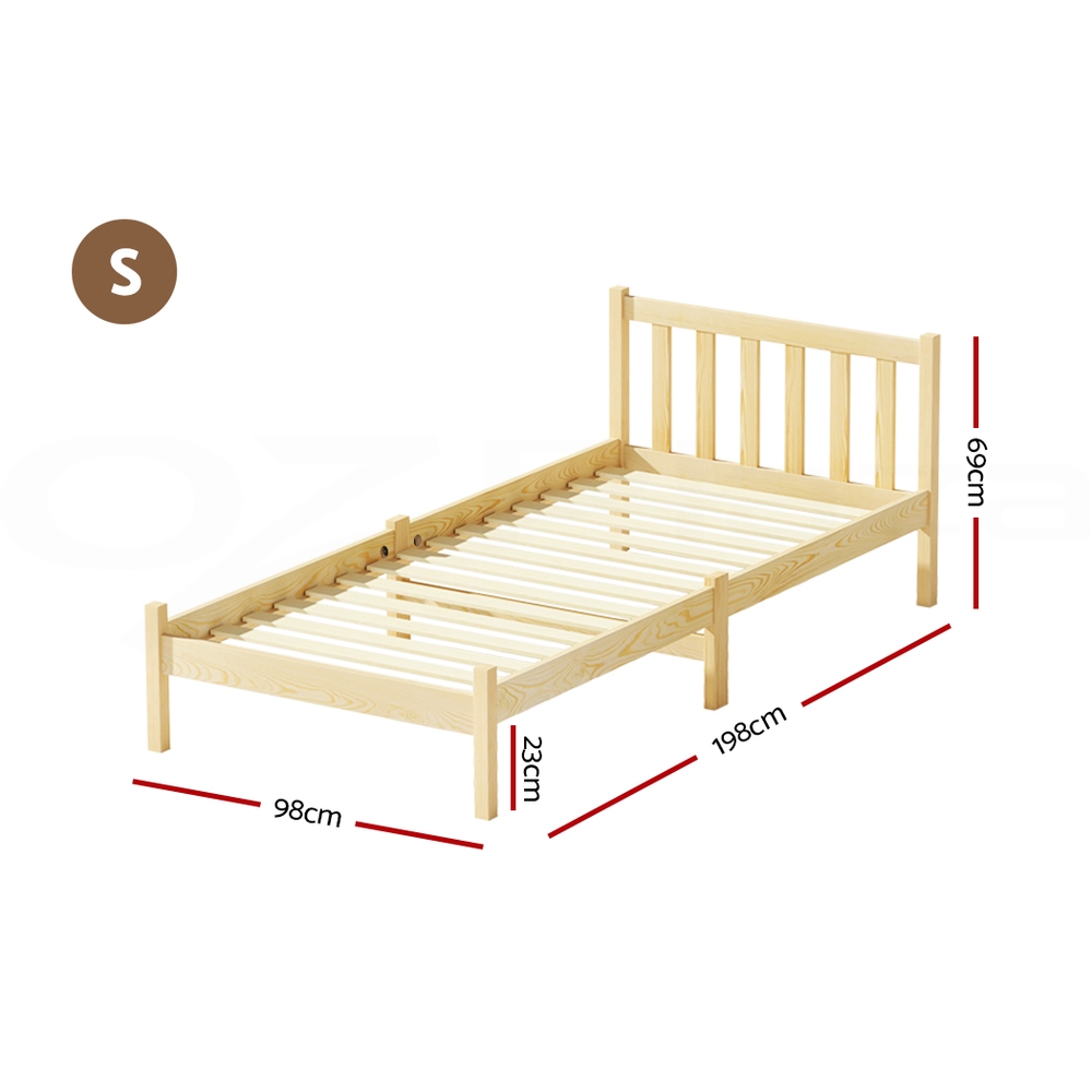 Artiss Bed Frame Wooden Queen Double King Single Full Size Timber Base SOFIE - Picture 61 of 62