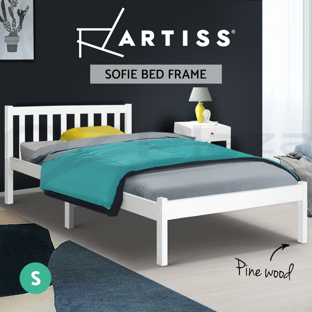 Artiss Bed Frame Wooden Queen Double King Single Full Size Timber Base SOFIE - Picture 50 of 62
