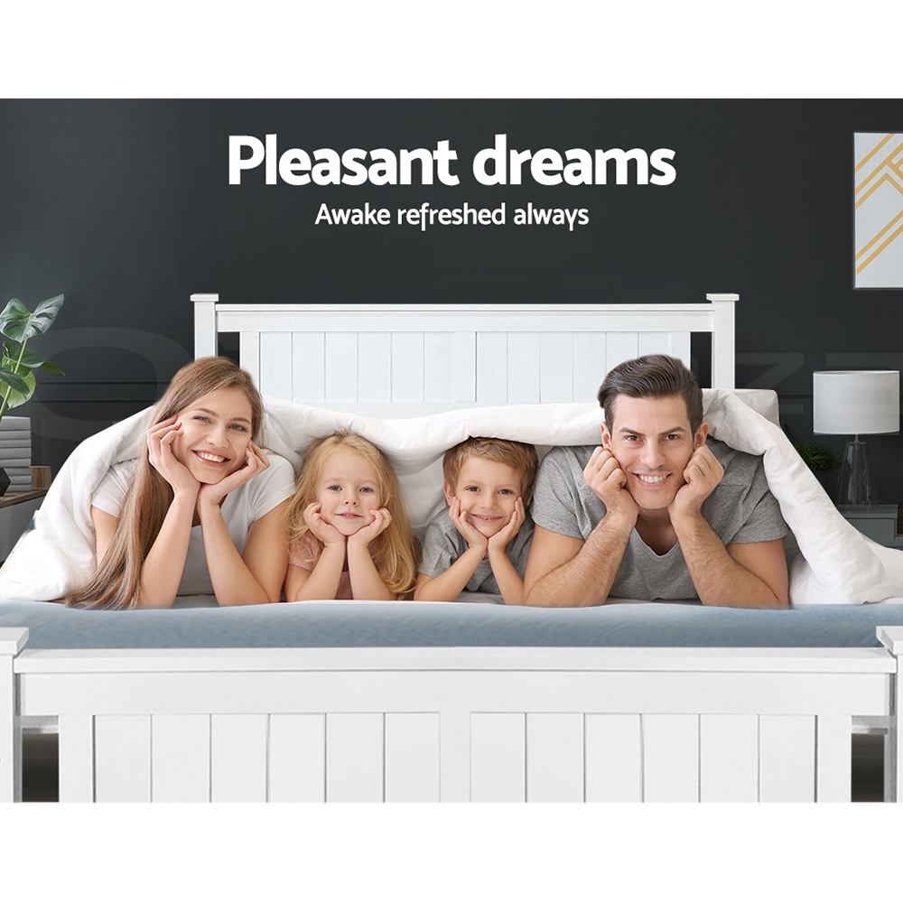 Artiss Bed Frame Queen Double King Single Size Wooden Timber Mattress Base - Picture 32 of 66