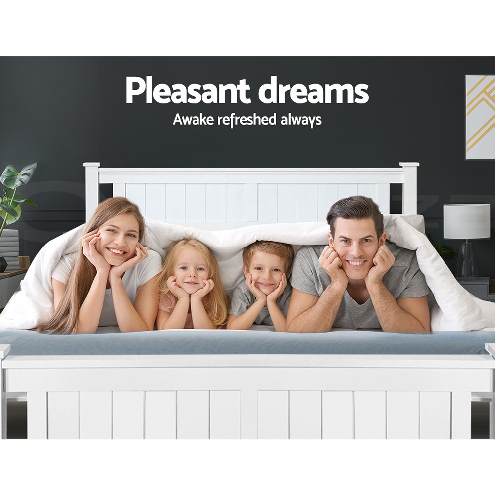 Artiss Bed Frame Queen Double King Single Size Wooden Timber Mattress Base - Picture 54 of 66