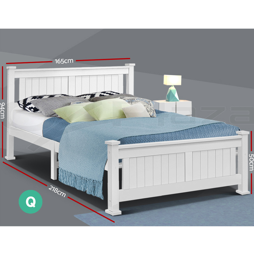 Artiss Bed Frame Queen Double King Single Size Wooden Timber Mattress Base - Picture 55 of 66