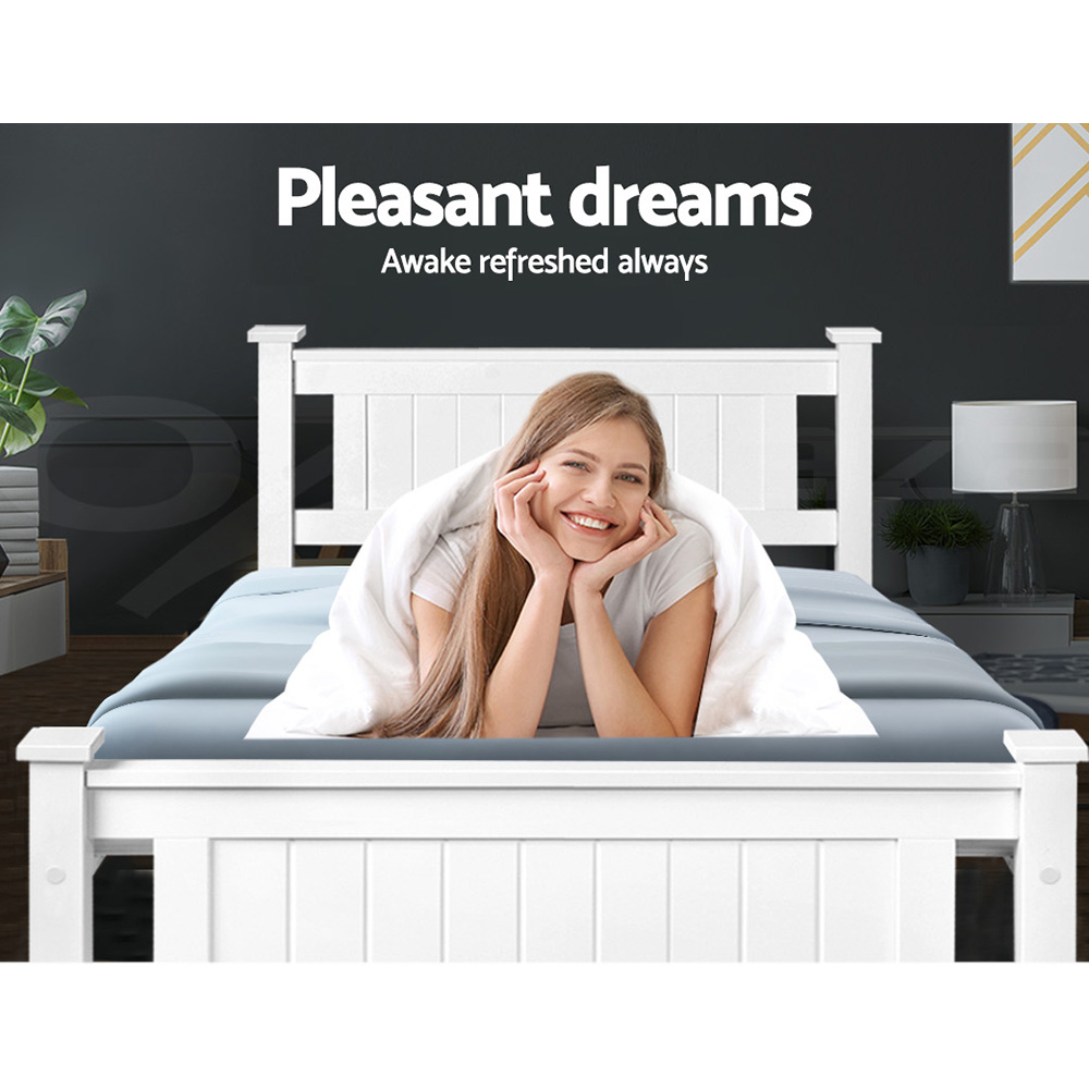 Artiss Bed Frame Queen Double King Single Size Wooden Timber Mattress Base - Picture 65 of 66