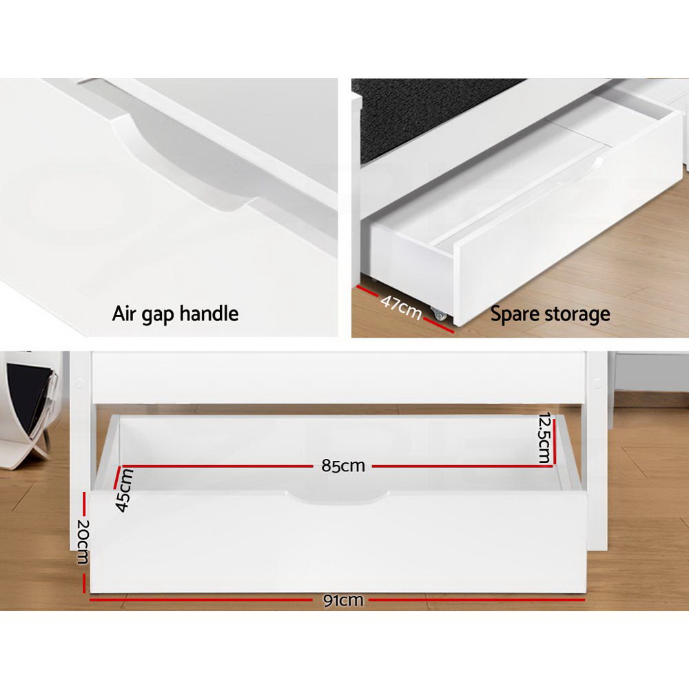 Artiss Bed Frame Queen Double King Single Size Wooden Timber Mattress Base - Picture 18 of 66