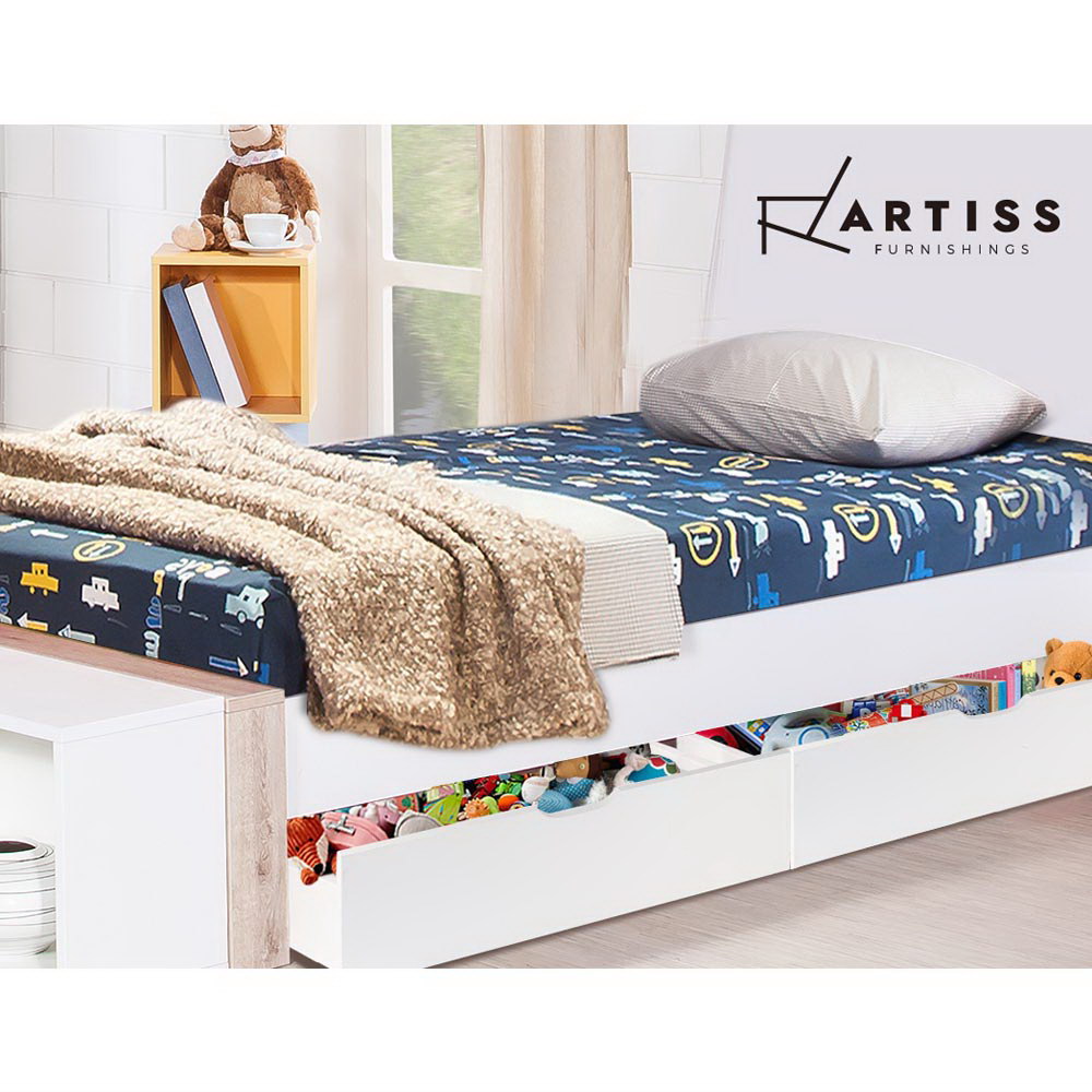 Artiss Bed Frame Queen Double King Single Size Wooden Timber Mattress Base - Picture 19 of 66