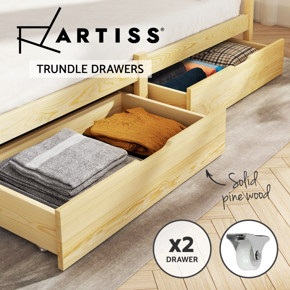 Artiss Bed Frame Wooden Queen Double King Single Full Size Timber Base SOFIE - Picture 12 of 62