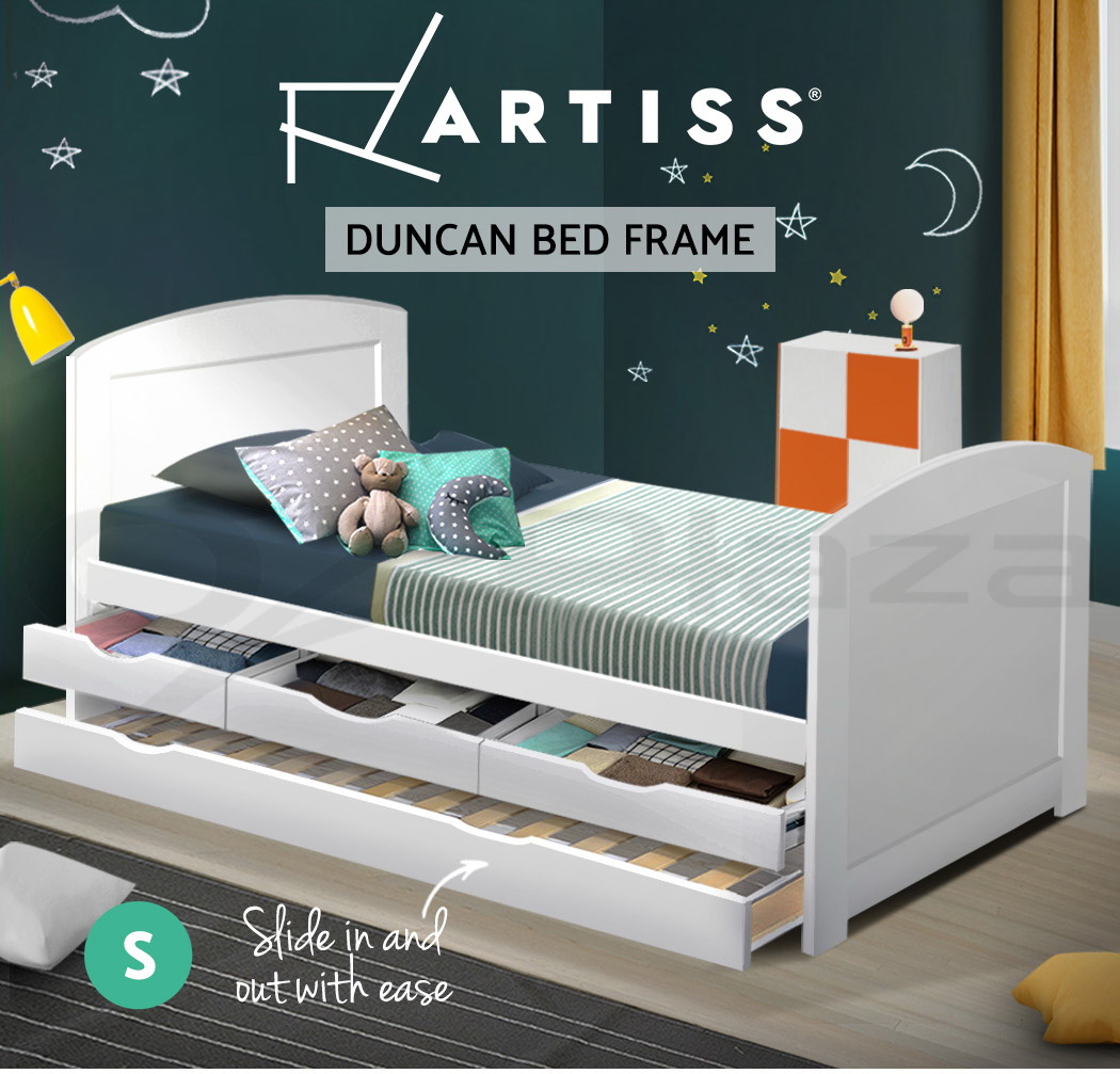 single bed frame trundle