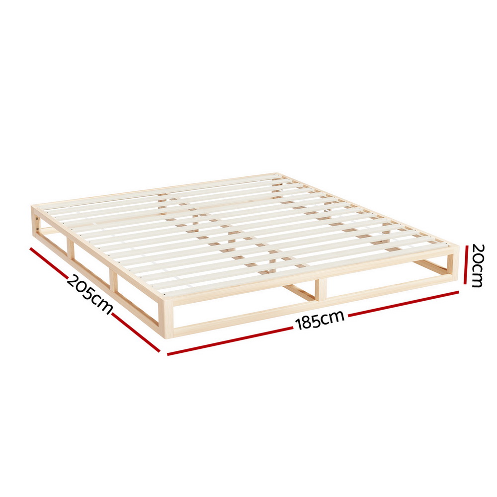 Artiss Bed Frame Queen King Size Wooden Bed Base KALAM - Picture 12 of 12