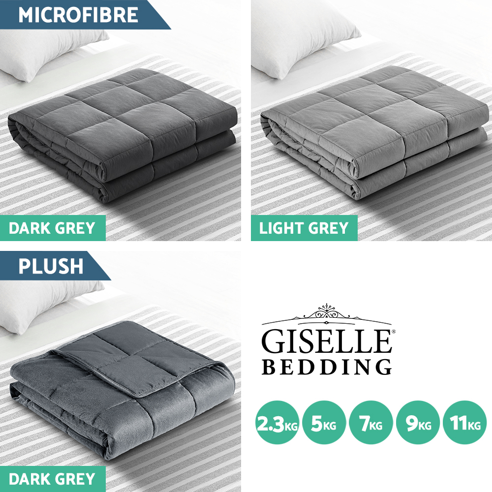 Giselle Weighted Blanket 7KG 9KG 5KG 2.3/11KG Kids Adult Deep Relax Calm Gravity - Picture 12 of 26