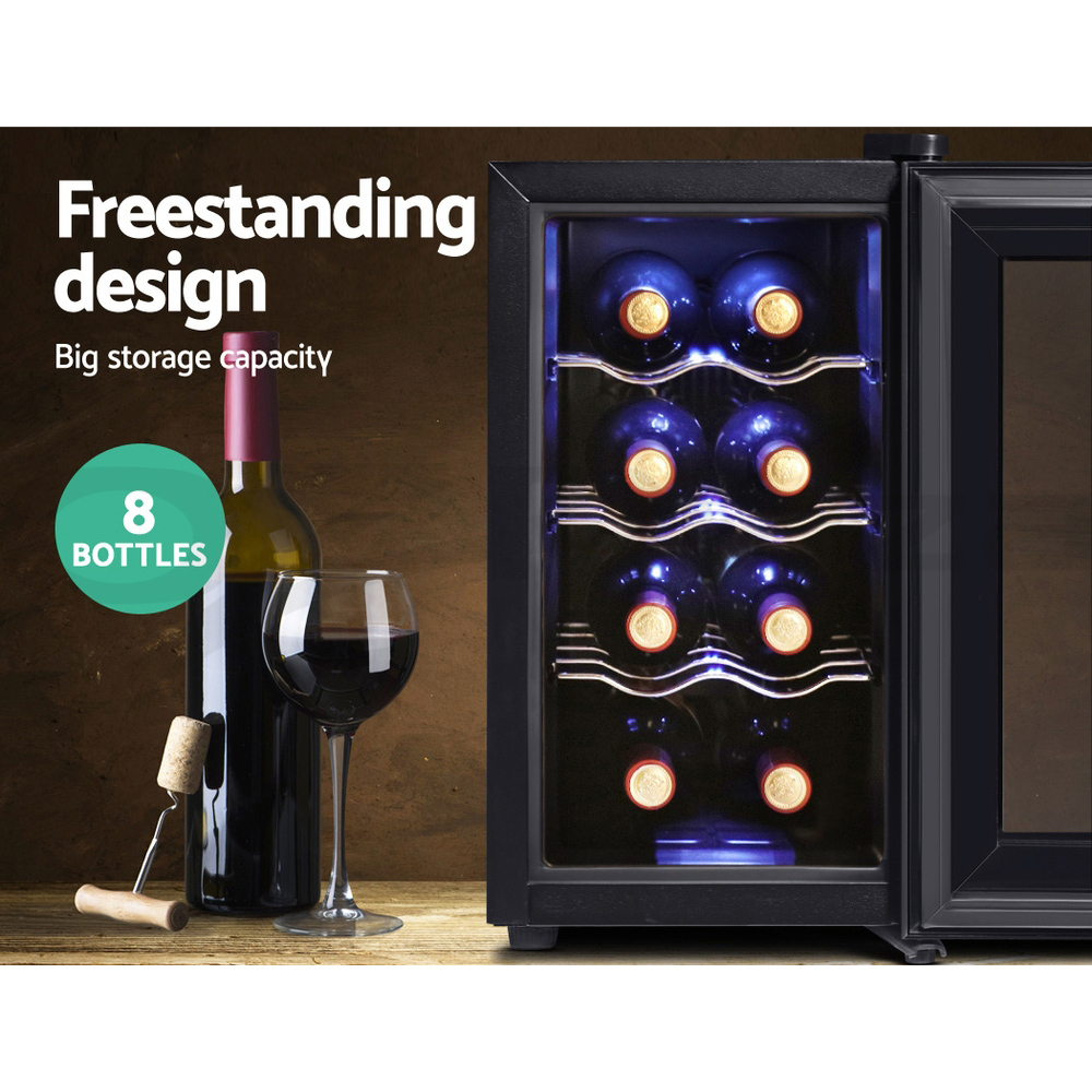 Devanti Wine Cooler Fridge Mini Coolers Thermoelectric Chiller Storage