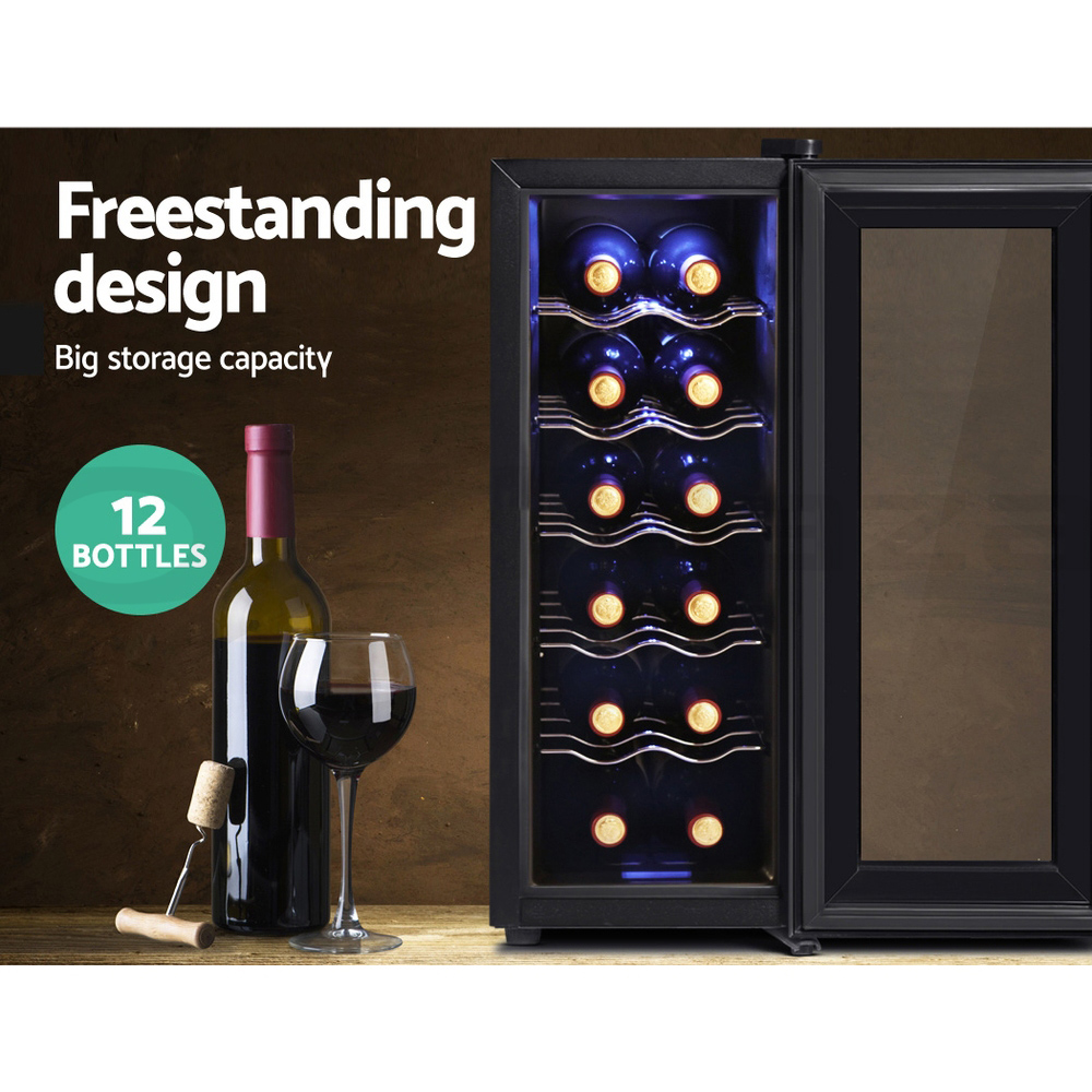 Devanti Wine Cooler Fridge Mini Coolers Thermoelectric Chiller Storage