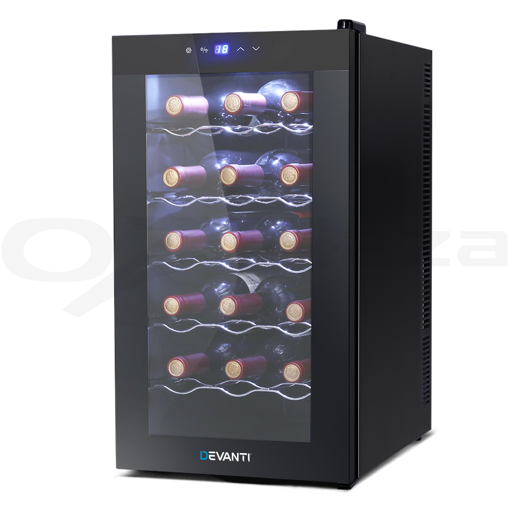 Devanti Wine Cooler Fridge Mini Coolers Thermoelectric Chiller Storage