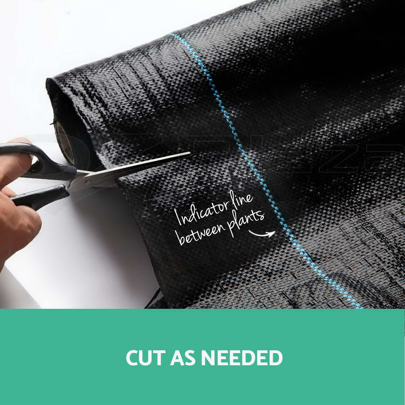 Instahut 3.66m Weed Mat Control Matting Weedmat Woven Fabric Plant 20