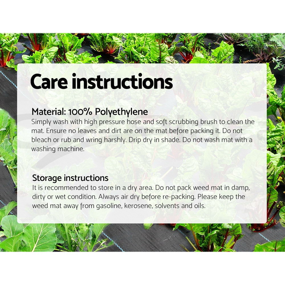 Instahut 0.915m Weed Mat Control Weedmat Woven Fabric Gardening Plant 50/100/200 - Picture 20 of 44