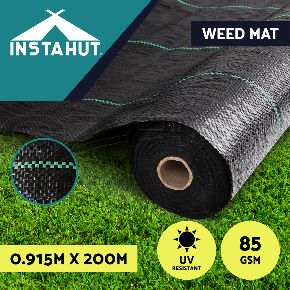 Instahut 0.915m Weed Mat Control Weedmat Woven Fabric Gardening Plant 50/100/200 - Picture 23 of 44