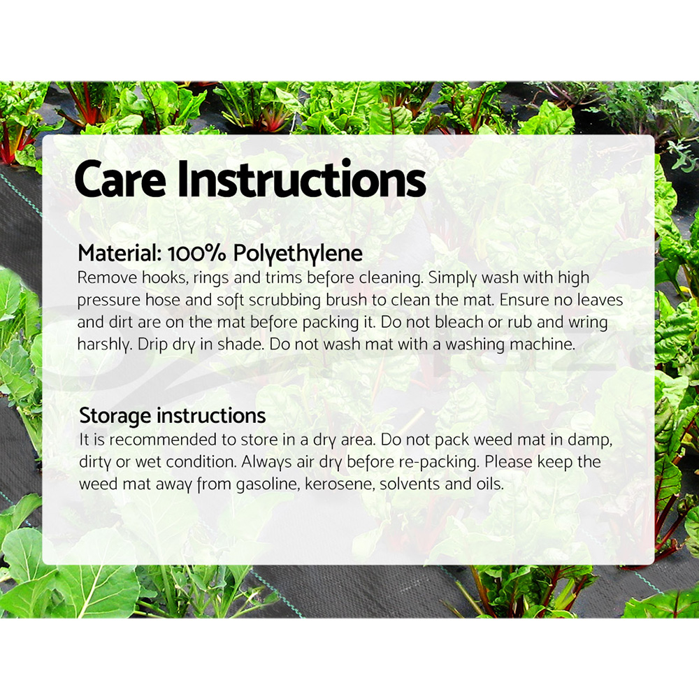 Instahut 0.915m Weed Mat Control Weedmat Woven Fabric Gardening Plant 50/100/200 - Picture 43 of 44