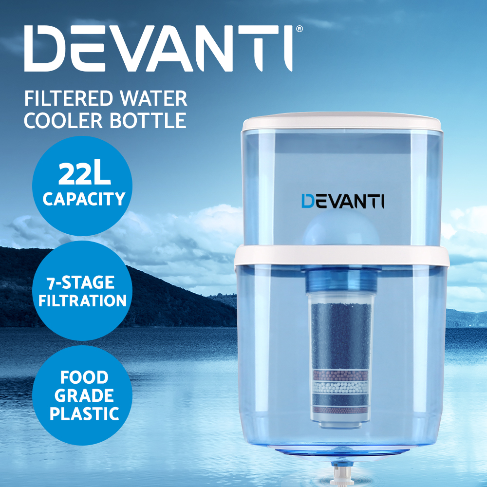 Devanti 22L Water Dispenser Purifier Filter Bottle Container 6 Stage
