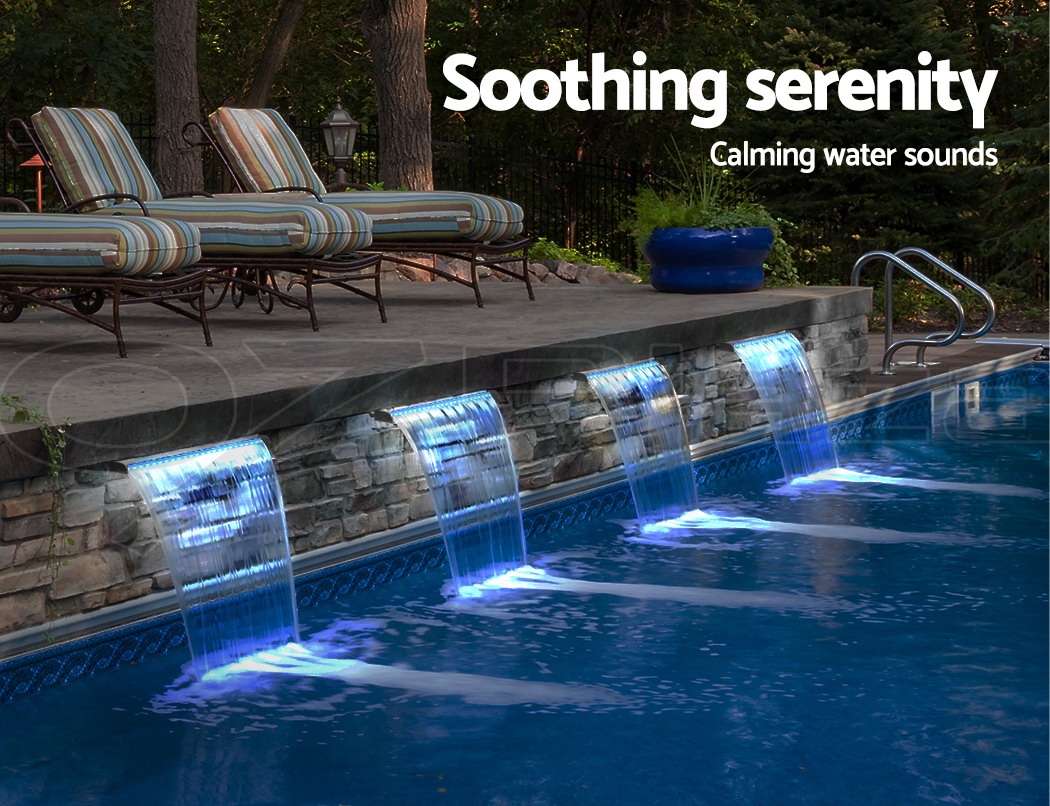 Gardeon Led Light Water Blade Feature Stainless Steel Waterfall
