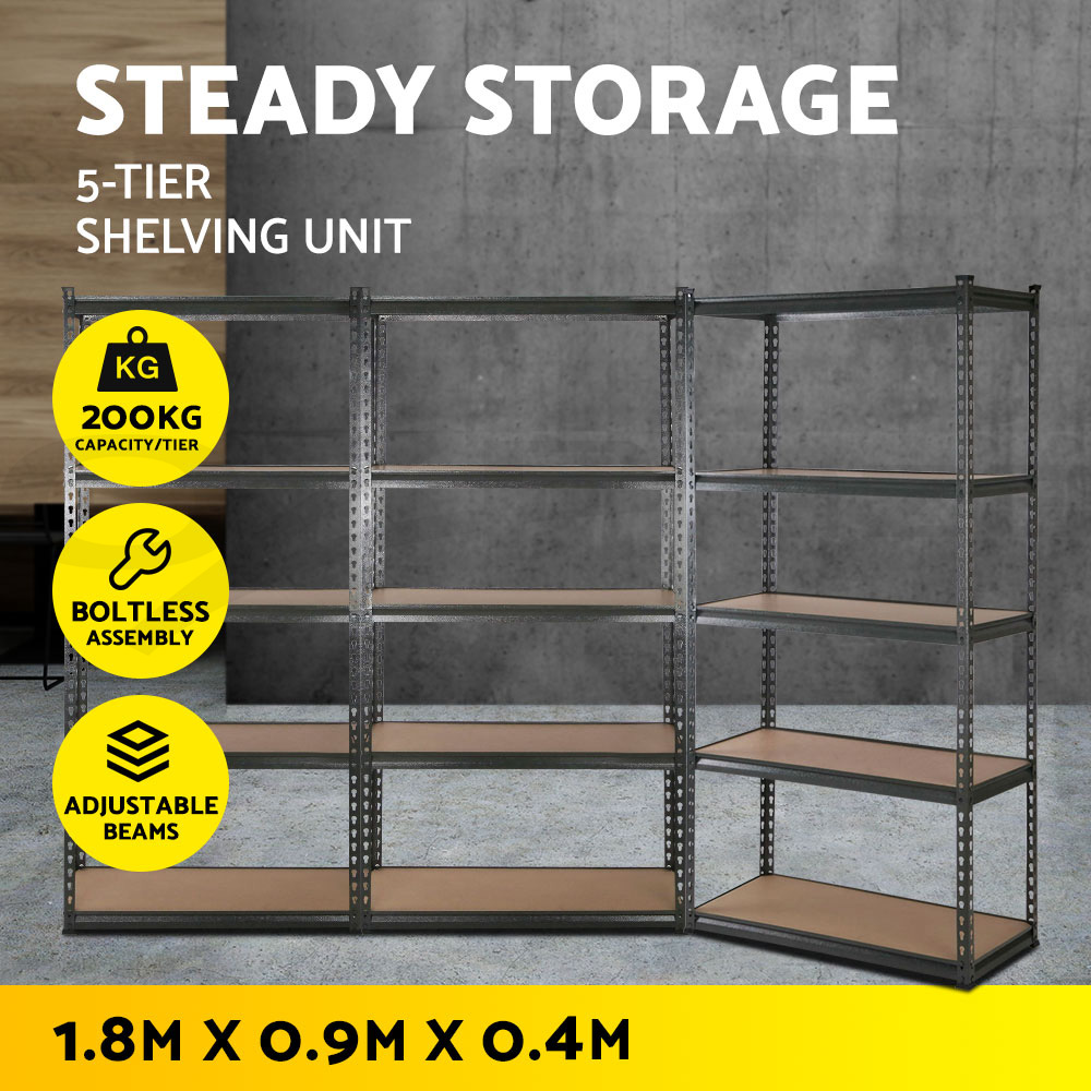 Giantz 1.8M Garage Shelving Warehouse Rack Pallet Racking Storage Shelve Steel - Picture 37 of 52