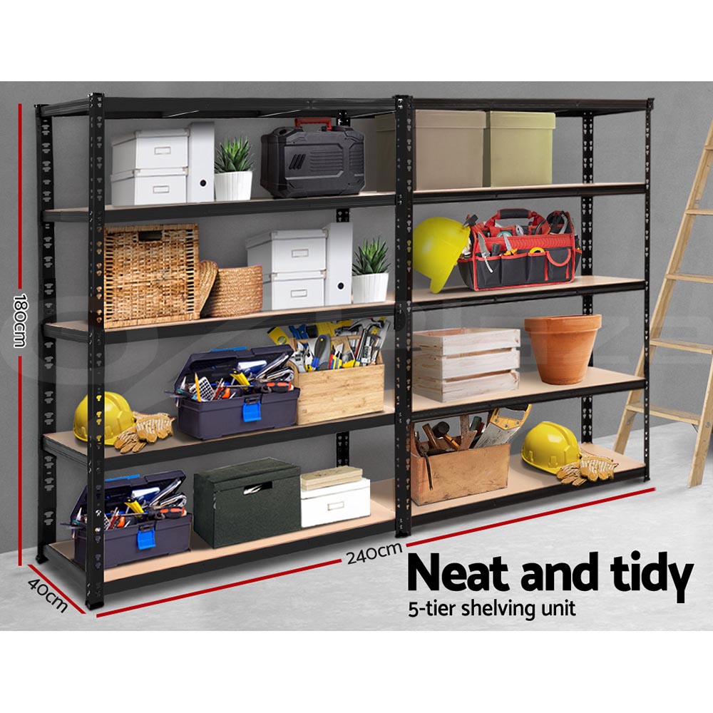 Giantz Garage Shelving 1.5/1.8/2/2.4M Warehouse Rack Racking Storage shelves - Picture 69 of 137