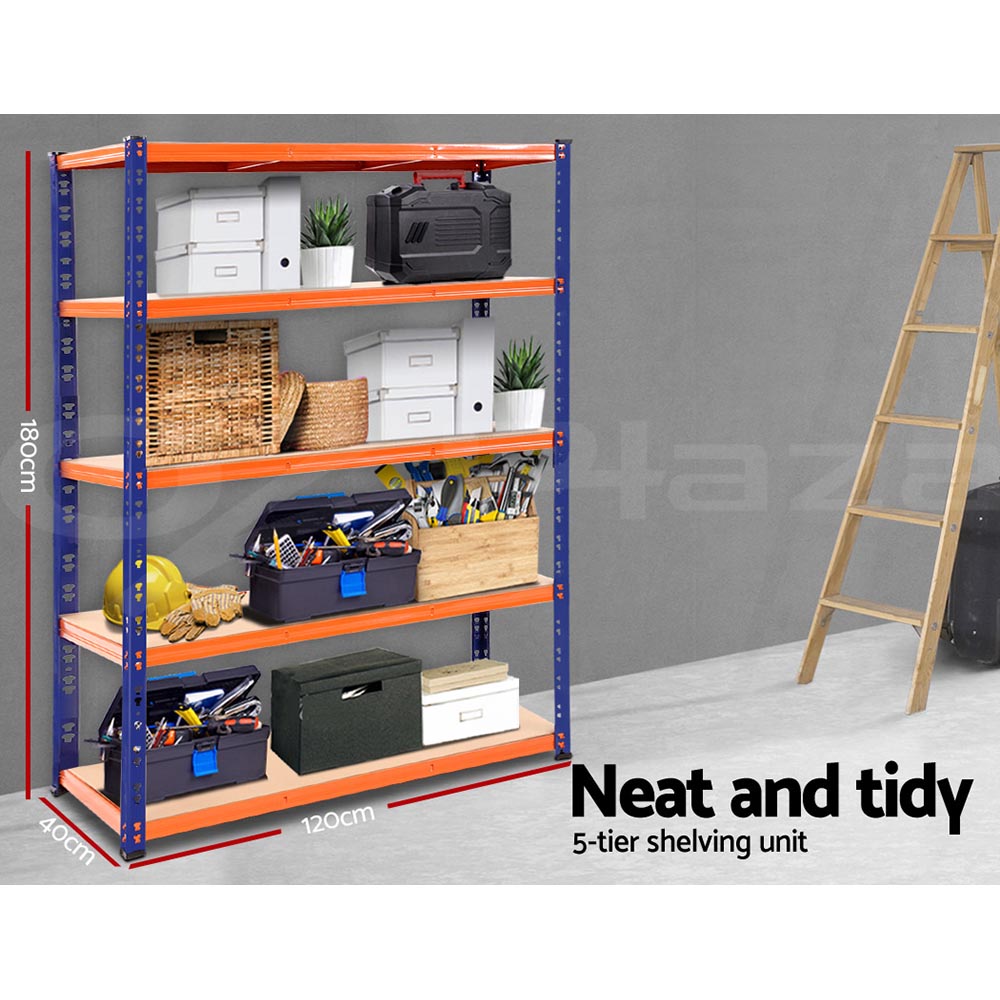 Giantz Garage Shelving 1.5/1.8/2/2.4M Warehouse Rack Racking Storage shelves - Picture 40 of 137