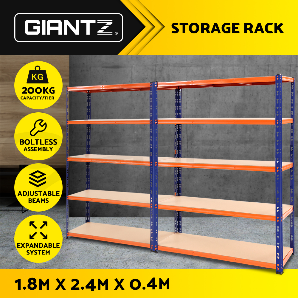 Giantz Garage Shelving 1.5/1.8/2/2.4M Warehouse Rack Racking Storage shelves - Picture 72 of 137