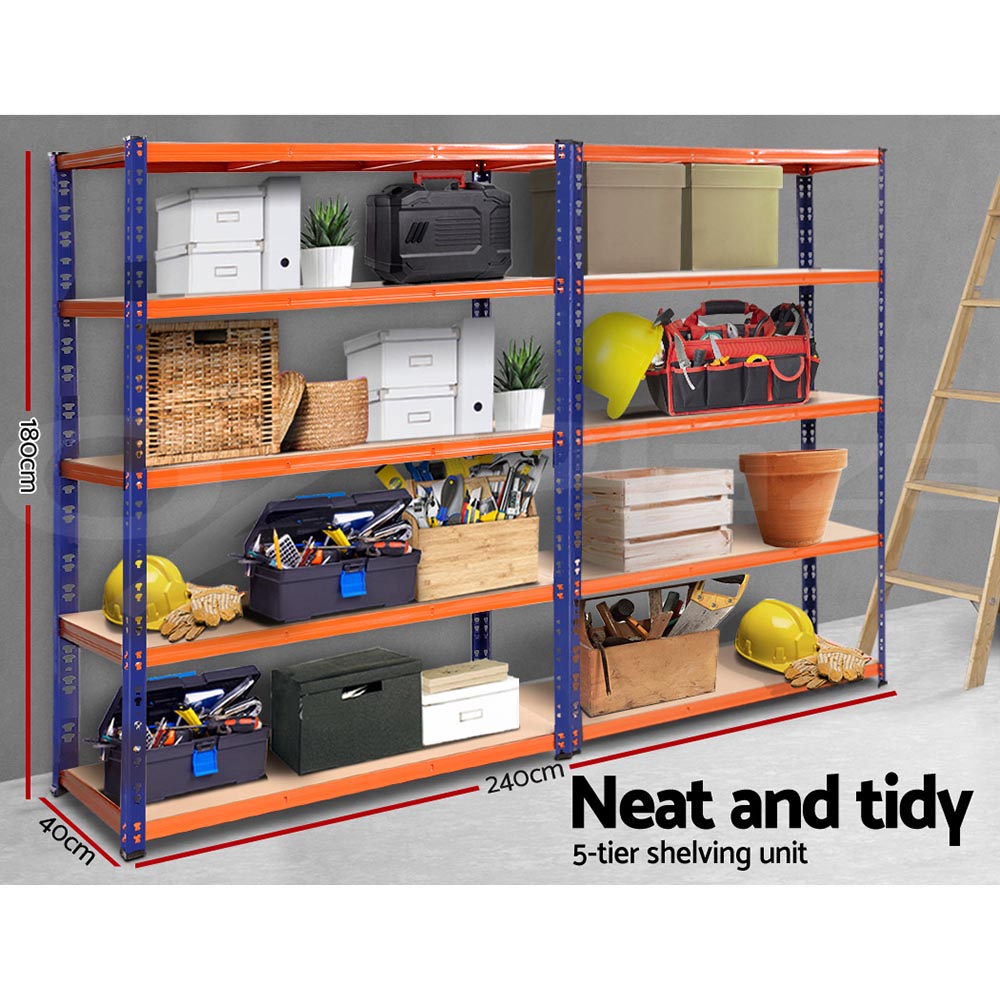 Giantz Garage Shelving 1.5/1.8/2/2.4M Warehouse Rack Racking Storage shelves - Picture 73 of 137