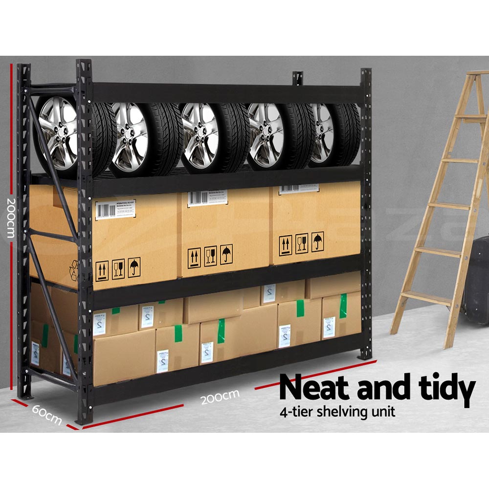 Giantz Garage Shelving 1.5/1.8/2/2.4M Warehouse Rack Racking Storage shelves - Picture 108 of 137
