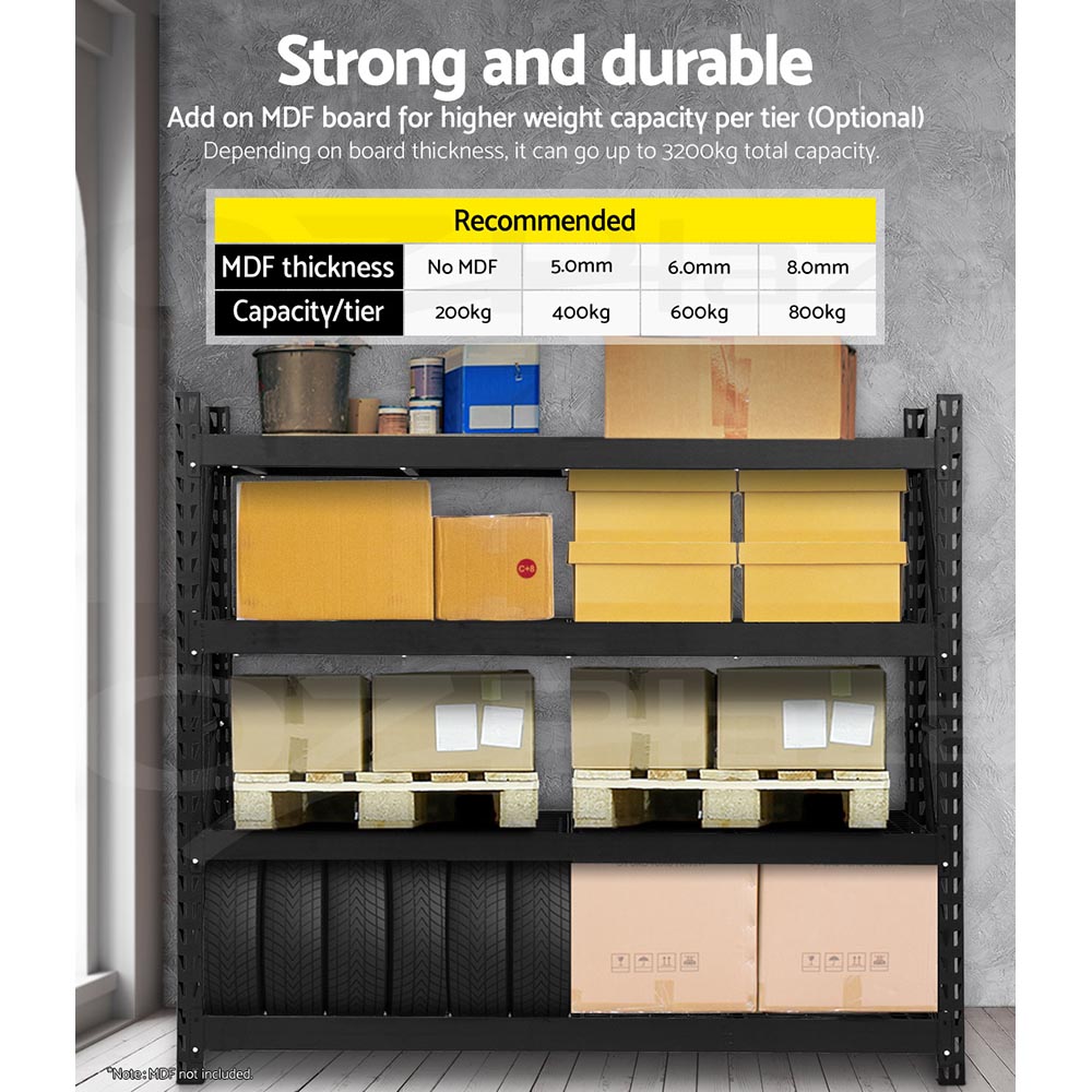 Giantz Garage Shelving 1.5/1.8/2/2.4M Warehouse Rack Racking Storage shelves - Picture 109 of 137