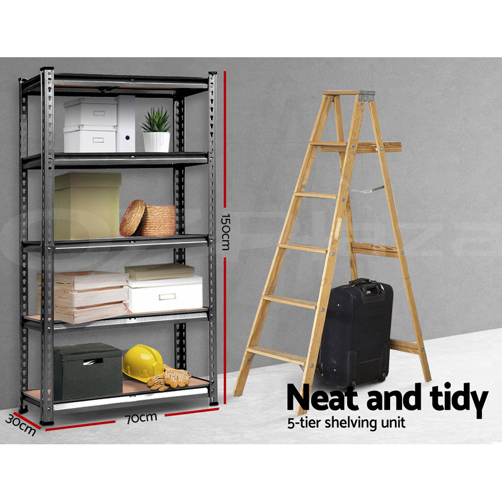Giantz Garage Shelving 1.5/1.8/2/2.4M Warehouse Rack Racking Storage shelves - Picture 19 of 137