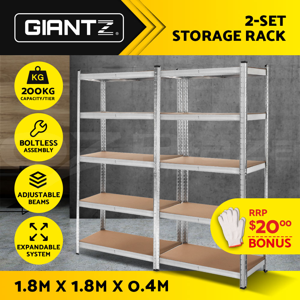 Giantz Garage Shelving 1.5/1.8/2/2.4M Warehouse Rack Racking Storage shelves - Picture 81 of 137