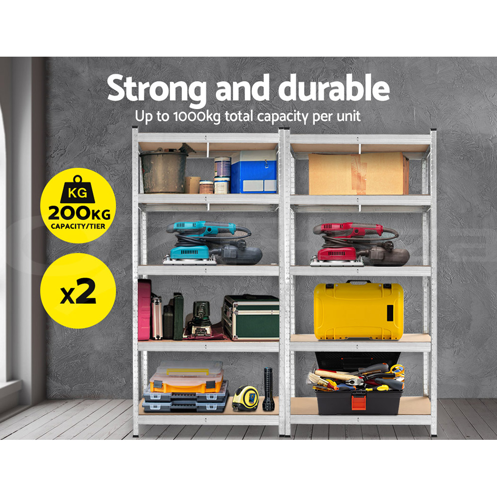 Giantz Garage Shelving 1.5/1.8/2/2.4M Warehouse Rack Racking Storage shelves - Picture 83 of 137