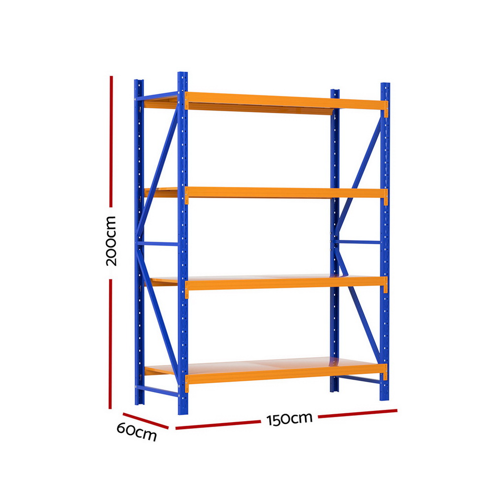 Giantz Garage Shelving 1.5/1.8/2/2.4M Warehouse Rack Racking Storage shelves - Picture 88 of 137
