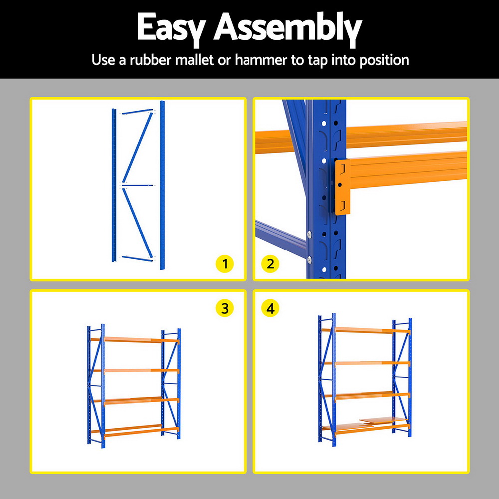 Giantz Garage Shelving 1.5/1.8/2/2.4M Warehouse Rack Racking Storage shelves - Picture 92 of 137