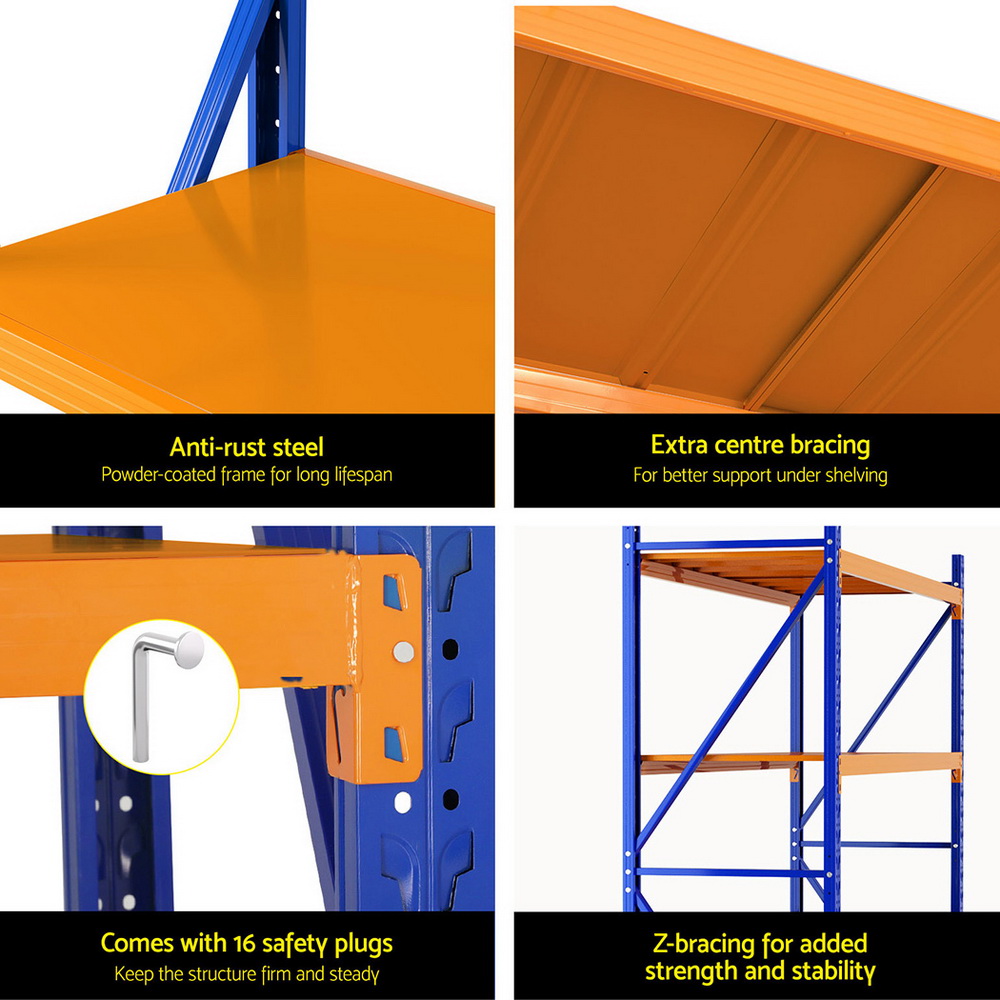 Giantz Garage Shelving 1.5/1.8/2/2.4M Warehouse Rack Racking Storage shelves - Picture 93 of 137